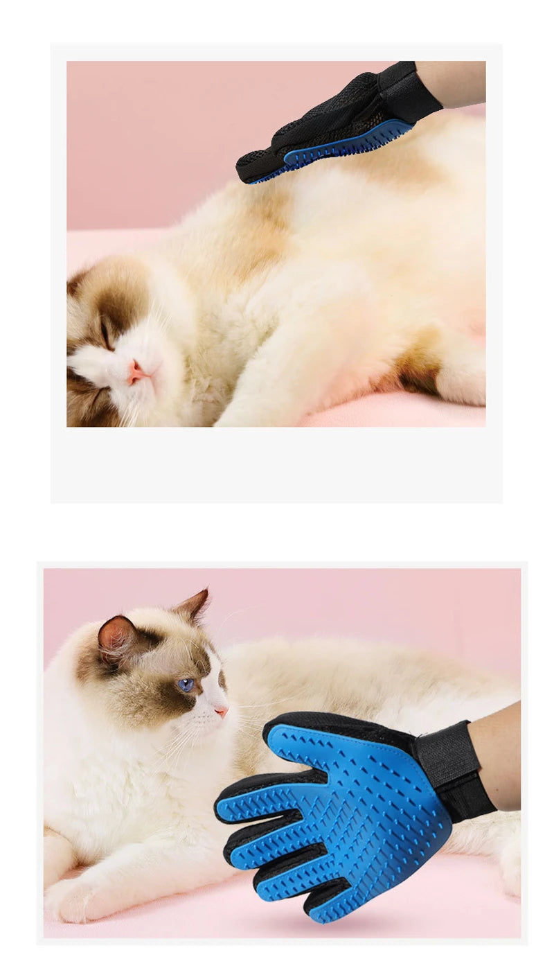 Pet Glove Cat Grooming & Hair Deshedding Brush