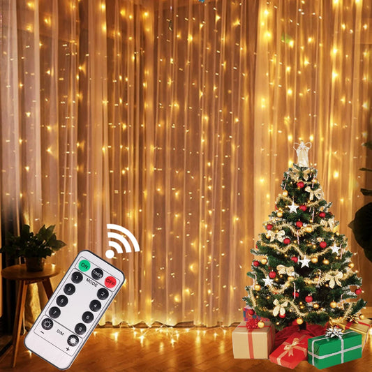 CurtainGlow - Christmas Lights Curtain Garland