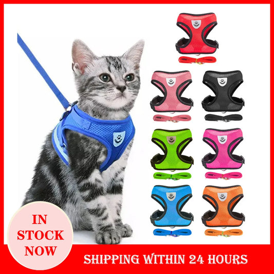 Adjustable Cat and Dog Harness Vest