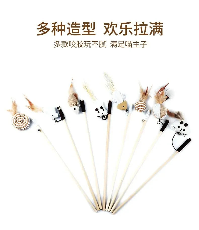 Colorful Teaser Feather Wand Toy