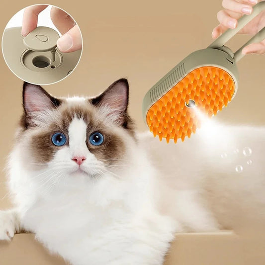 Pet Steam Brush 3-in-1