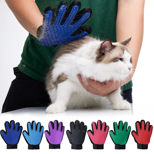 Pet Glove Cat Grooming & Hair Deshedding Brush